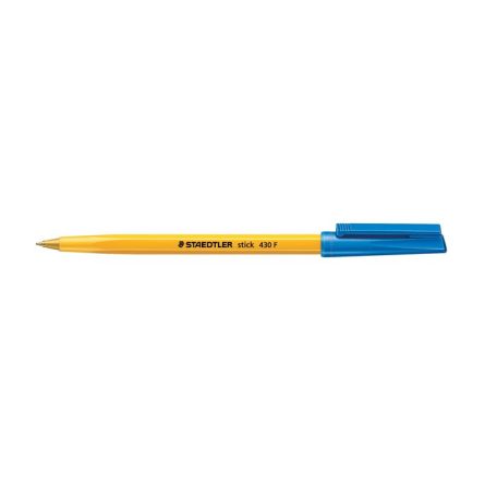 STAEDTLER Golyóstoll, 0,3 mm, kupakos, STAEDTLER "Stick 430 F", kék