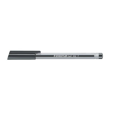 STAEDTLER Golyóstoll, 0,3 mm, kupakos, STAEDTLER "Ball 432", fekete