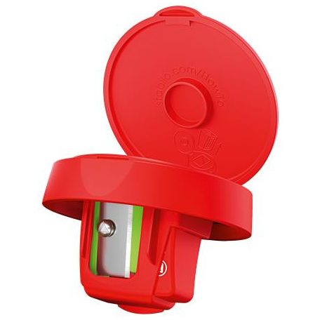 STABILO Hegyező, egylyukú, tartályos, STABILO "Woody 3 in 1", piros
