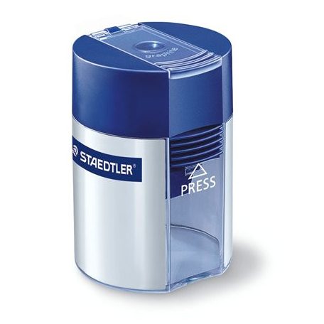 STAEDTLER Hegyező, egylyukú, tartályos, STAEDTLER "511", kék