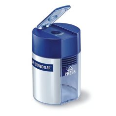   STAEDTLER Hegyező, egylyukú, tartályos, STAEDTLER "511", kék