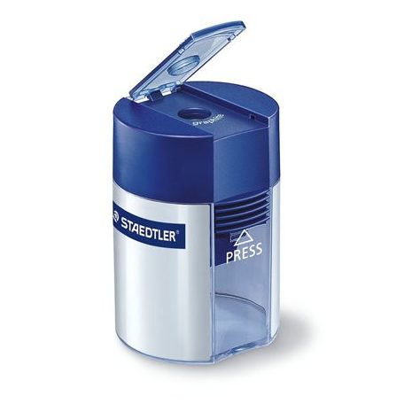 STAEDTLER Hegyező, egylyukú, tartályos, STAEDTLER "511", kék