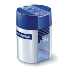   STAEDTLER Hegyező, kétlyukú, tartályos, STAEDTLER "512", kék