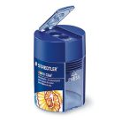 STAEDTLER Hegyező, kétlyukú, tartályos, STAEDTLER "Noris 512 F", kék
