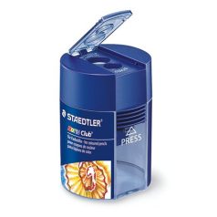   STAEDTLER Hegyező, kétlyukú, tartályos, STAEDTLER "Noris 512 F", kék