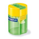 STAEDTLER Hegyező, kétlyukú, tartályos, STAEDTLER "512", vegyes színek