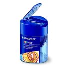 STAEDTLER Hegyező, kétlyukú, tartályos, STAEDTLER "Noris 512 F", kék