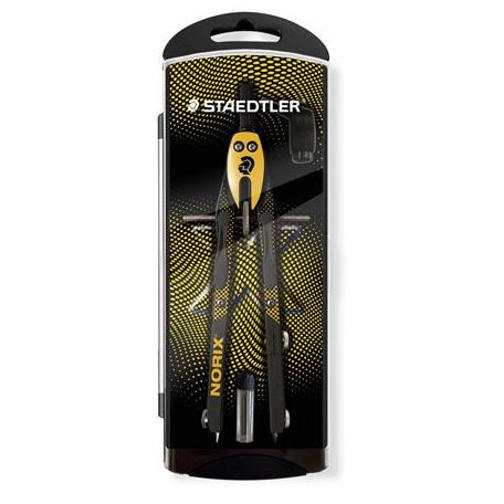 STAEDTLER Körző készlet, precíziós, 3 darabos, STAEDTLER "Norix® 555", sárga