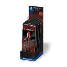 STAEDTLER Körző készlet, precíziós, 3 darabos, STAEDTLER "Norix® 555", piros