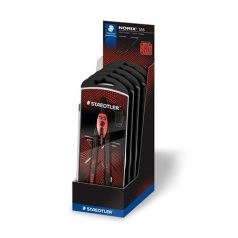   STAEDTLER Körző készlet, precíziós, 3 darabos, STAEDTLER "Norix® 555", piros