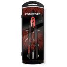 STAEDTLER Körző készlet, precíziós, 3 darabos, STAEDTLER "Norix® 555", piros