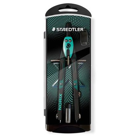 STAEDTLER Körző készlet, precíziós, 3 darabos, STAEDTLER "Norix® 555", zöld