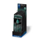 STAEDTLER Körző készlet, precíziós, 3 darabos, STAEDTLER "Norix® 555", zöld