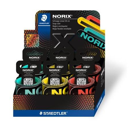 STAEDTLER Vonalzó, rugalmas, csuklóra pattintható, 30 cm, STAEDTLER, "Norix® 565"