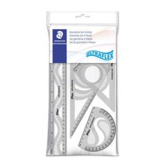   STAEDTLER Vonalzókészlet, műanyag, hajlítható, 4 darabos, STAEDTLER "569 PB", vegyes színek