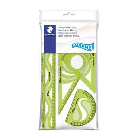 STAEDTLER Vonalzókészlet, műanyag, hajlítható, 4 darabos, STAEDTLER "569 PB", vegyes színek