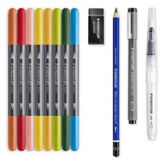   STAEDTLER Ecsetirón készlet, kétvégű, STAEDTLER "Mixed Set 5", 8 különböző szín