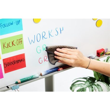 STABILO Táblaceruza készlet, fehértáblához, flipchartpapírhoz kúpos, STABILO "MARKdry", 4 féle szín törlővel és hegyezővel