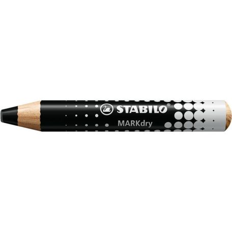 STABILO Táblaceruza fehértáblához, flipchartpapírhoz, kúpos, STABILO "MARKdry", fekete