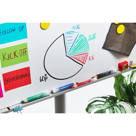 STABILO Táblaceruza fehértáblához, flipchartpapírhoz, kúpos, STABILO "MARKdry", fekete