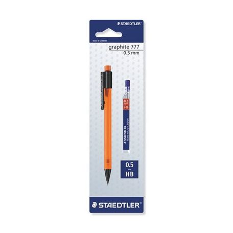 STAEDTLER Nyomósirón és grafitbél, 0,5 mm, STAEDTLER "Graphite 777", vegyes színek