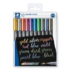   STAEDTLER Dekormarker, 1-6 mm, kúpos, STAEDTLER "8321", 10 különböző metál szín