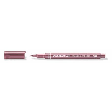 STAEDTLER Dekormarker, 1-2 mm, kúpos, STAEDTLER "8323", metálpiros