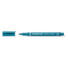   STAEDTLER Dekormarker, 1-2 mm, kúpos, STAEDTLER "8323", metálkék
