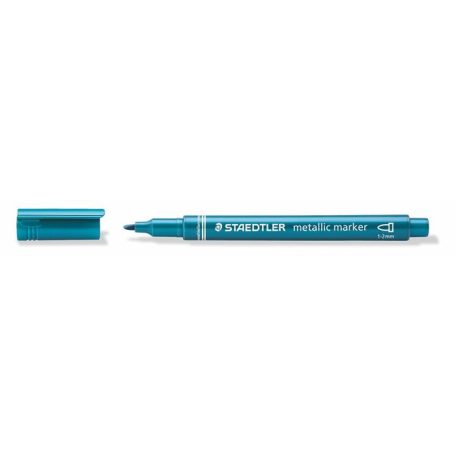 STAEDTLER Dekormarker, 1-2 mm, kúpos, STAEDTLER "8323", metálkék