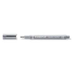   STAEDTLER Dekormarker, 1-2 mm, kúpos, STAEDTLER "8323", ezüst