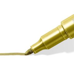   STAEDTLER Dekormarker, 1-2 mm, kúpos, STAEDTLER "8323", 6 különböző metál szín, ajándék fekete tusfilccel