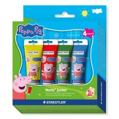   STAEDTLER Ujjfesték, STAEDTLER "Noris® Junior 8814", Peppa malac, 4 szín