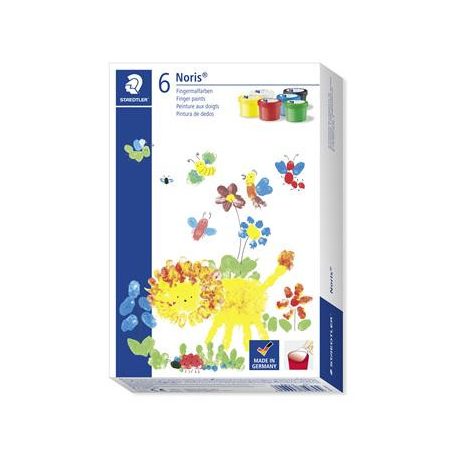 STAEDTLER Ujjfesték, STAEDTLER "Noris Junior 881", 6 különböző szín