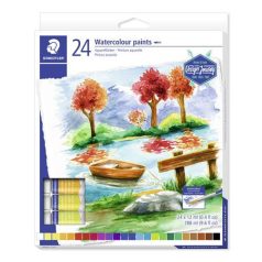   STAEDTLER Akvarell festék, tubusos, STAEDTLER "8880", 24 különböző szín