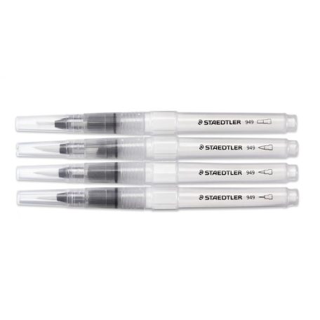 STAEDTLER Ecsetkészlet, vízzel tölthető, STAEDTLER, "949", 4 különböző méret
