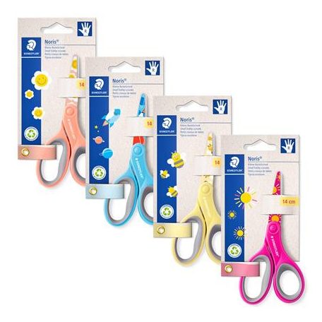 STAEDTLER Olló, iskolai, 14 cm, STAEDTLER "Noris 965", vegyes színek