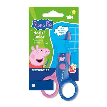 STAEDTLER Olló, óvodai, 10 cm, STAEDTLER "Noris® Junior 965", Peppa malac