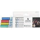 SCHNEIDER Akrilmarker készlet, 2 mm, SCHNEIDER "Paint-It 011", 4 különböző metálszín
