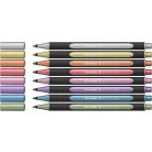 SCHNEIDER Metálfényű filctoll készlet, 1-2 mm, SCHNEIDER "Paint-It 020", 8 különböző szín