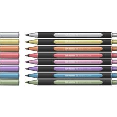   SCHNEIDER Metálfényű filctoll készlet, 1-2 mm, SCHNEIDER "Paint-It 020", 8 különböző szín