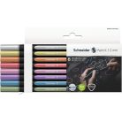 SCHNEIDER Metálfényű filctoll készlet, 1-2 mm, SCHNEIDER "Paint-It 020", 8 különböző szín