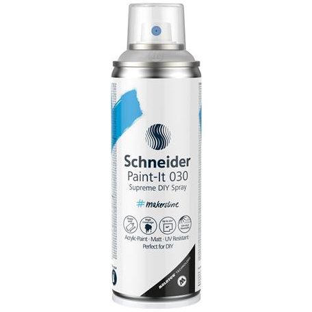 SCHNEIDER Akrilfesték spray, 200 ml, SCHNEIDER "Paint-It 030", ezüst