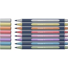   SCHNEIDER Metálfényű rollertoll készlet, 0,4 mm, SCHNEIDER "Paint-It 050" 8 különböző szín