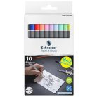 SCHNEIDER Ecsetirón készlet, hajlékony heggyel, SCHNEIDER "Paint-It 070", 10 különböző szín