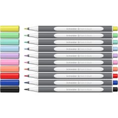   SCHNEIDER Ecsetirón készlet, hajlékony heggyel, SCHNEIDER "Paint-It 070", 10 különböző szín