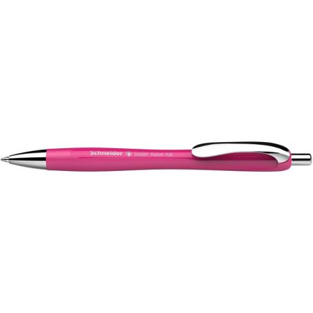 SCHNEIDER Golyóstoll, 0,7 mm, nyomógombos, SCHNEIDER "Slider Rave XB", magenta