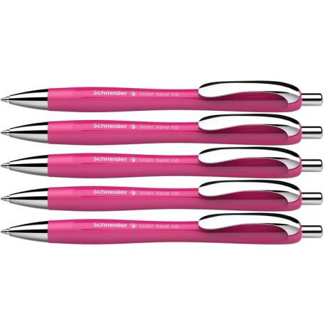 SCHNEIDER Golyóstoll, 0,7 mm, nyomógombos, SCHNEIDER "Slider Rave XB", magenta