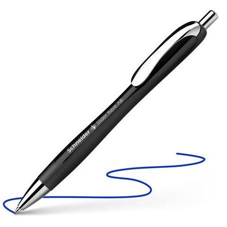 SCHNEIDER Golyóstoll, 0,7 mm, nyomógombos, SCHNEIDER "Slider Rave XB", fekete, kék