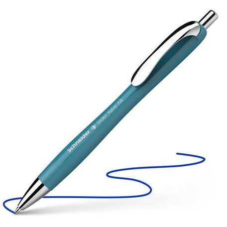 SCHNEIDER Golyóstoll, 0,7 mm, nyomógombos, SCHNEIDER "Slider Rave XB", türkiz
