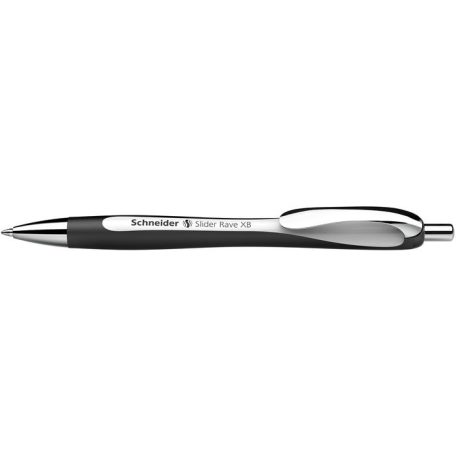 SCHNEIDER Golyóstoll, 0,7 mm, nyomógombos, SCHNEIDER "Slider Rave XB", fekete-fehér, kék